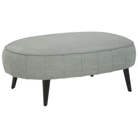 Fabric Upholstered Oversized Accent Ottoman with Metal Legs, Gray