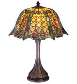 21"H Duffner & Kimberly Shell & Diamond Table Lamp