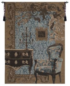 Mobilier Louis XVI Blue French Tapestry (size: H 78" x W 58")